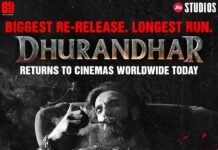 ரசிகர்களின் மாபெரும் வரவேற்பால் உலகளவில் 1000-க்கும் மேற்பட்ட திரைகளில் ரீ-ரிலீஸ் ஆகும் துரந்தர் முதல் பாகம்!